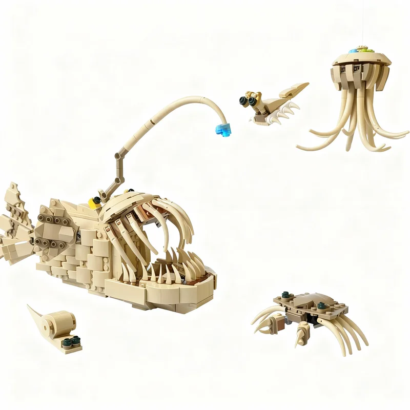 

NEW 665PCS MOC Creative Model Creatures Deep Technology DIY Assembly Bricks Display Birthday Gift Collectible Decoration Home
