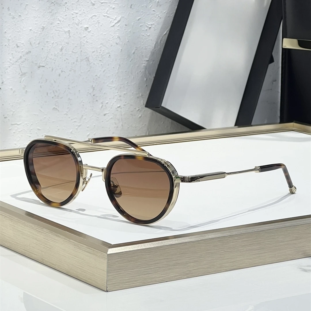 

Уличные роскошные оригинальные брендовые солнцезащитные очки из металлического сплава, женские круглые женские солнцезащитные очки JULIA, мужские солнцезащитные очки с двойным мостом y2k