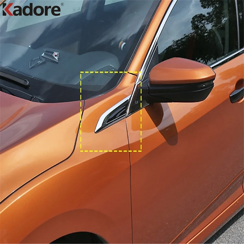 

For Honda Civic Sedan 2016 2017 2018 Car Front Side Fender Air Vent Cover Trim Sticker Exterior Accessories ABS Chrome