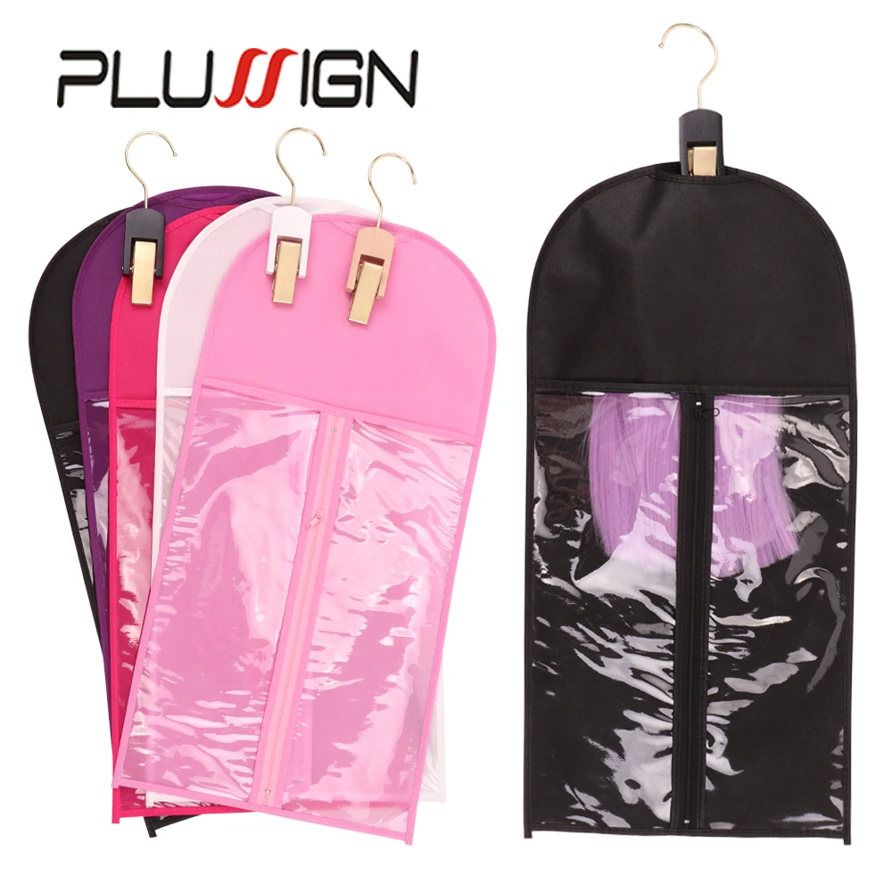 

Нетканая сумка для парика с многофункциональными зажимами для вешалок для хранения париков, золотой крючок, противоскользящий зажим, зажим для хранения, аксессуары для париков