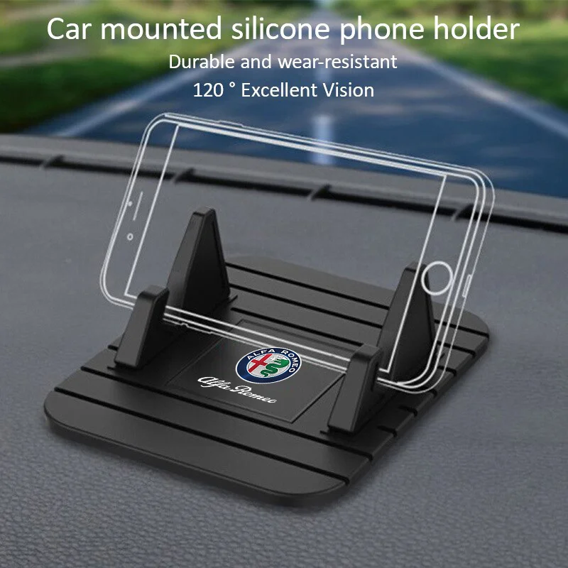 

2026 Hot Car Sticker Silicone Car Phone Holder Phone Anti-slip Mount Stand GPS Bracket For Alfa romeo giulietta giulia stelvio 1