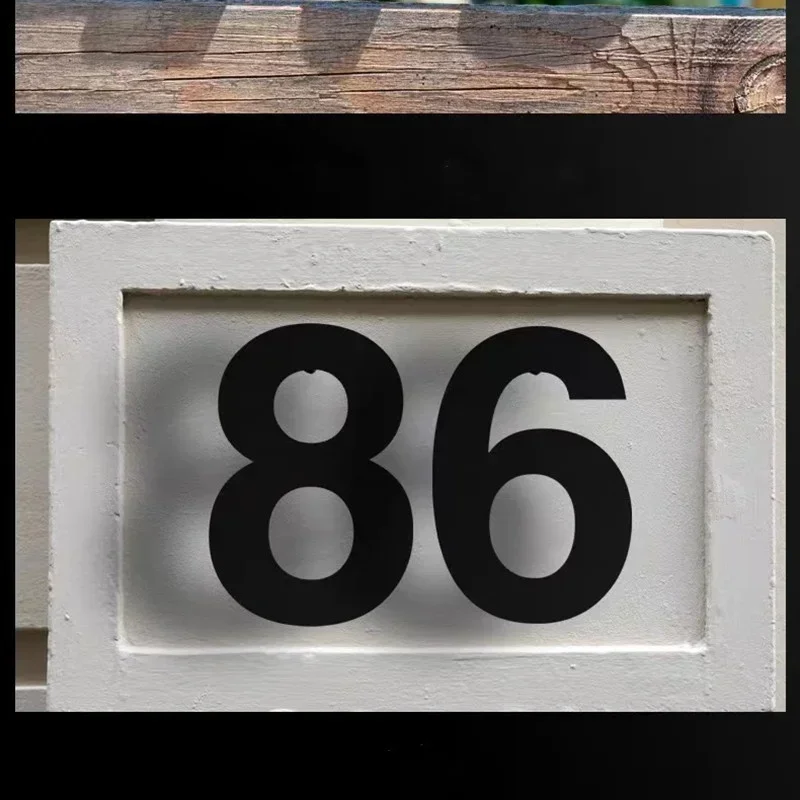 12inch Large Metal House Numbers- 304 Stainless Steel Anti Rust Floating Home Address Door Number for Outside Black Silver 30cm