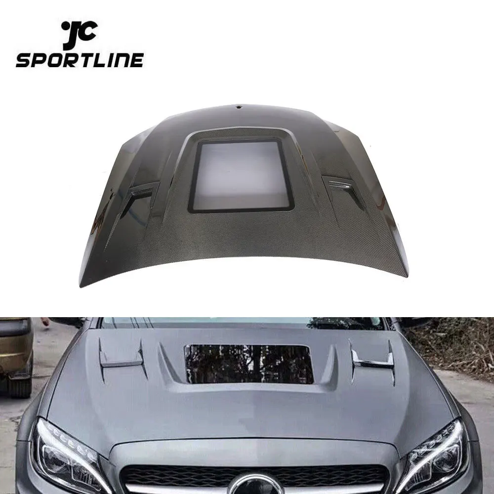 W205 C Class Carbon Fiber Car Hood for Mercedes Benz C200 C250 C300 C43 AMG 2015-2019