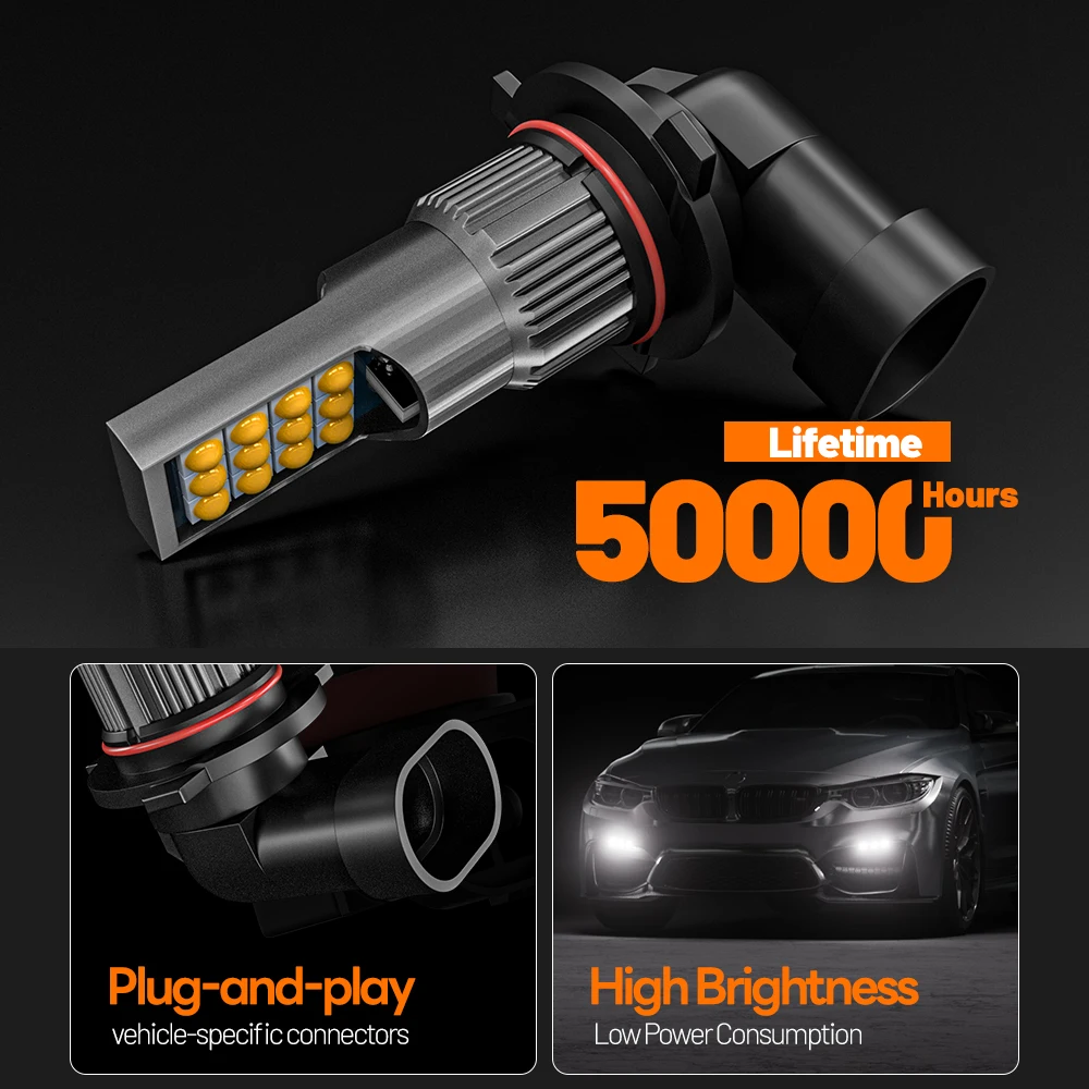 2 قطعة LED الجبهة الضباب ضوء Blub H10 9145 مصباح Canbus لا خطأ ل ميركوري مارينر مونتيغو جراند ماركيز ماونتينير 2002-2010