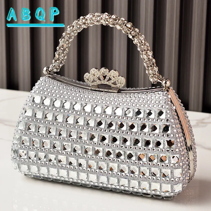 Evening Women's Bag Luxury Brand Diamond-encrusted Shiny Evening Women's Handbag Fashion Diamond-encrusted Women's Shoulder Bag