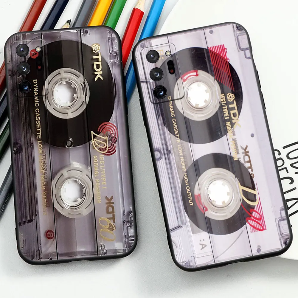 Magnetic Radio tape Cassette Case For Samsung Note 20 10 Ultra Plus Lite M54 M53 M51 M33 M32 M30 M30S M23 M20 M14 A24 A05S Cover