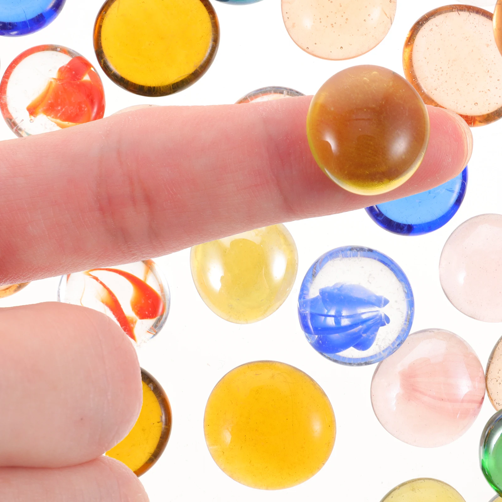 

100Pcs Glass Gems Mixed Mini Flat Bottom Stones Vase Filler DIY Craft Decoration Home Decor Wedding Birthday Party