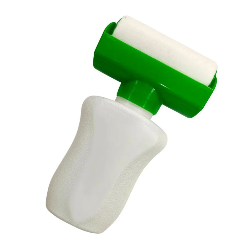 

Зелено-белый валик для покраски, валик для гладкой отделки, многоразовый валик, перезаправляемый валик, подходит для небольших ремонтных работ