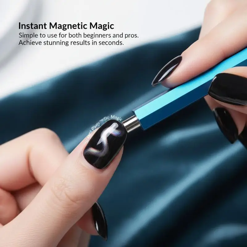 Strong Magnetic Long Double Head Nail Magnet Tool Pens Magnetic Cat Eye Gel Polish Nail Art Kit For DIY Salon Studio Or Home Use