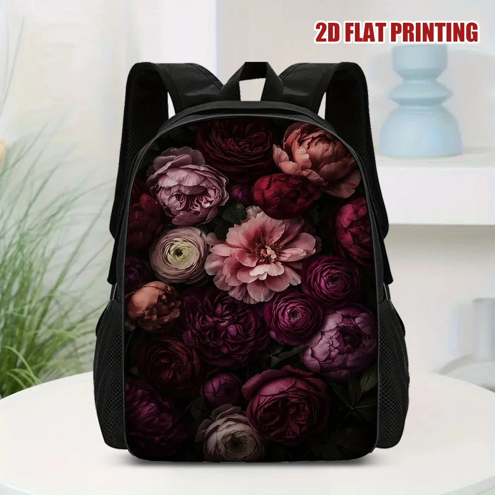 

Рюкзак с плоским 2D-принтом и темным цветочным узором, удобными плечевыми ремнями и большим количеством мест для хранения вещей.