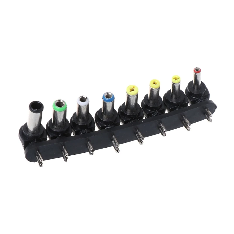 8Pcs Universal DC Power Supply Charger Adapter Tips Jack Plug Connector Converter For Laptop Notebook PC