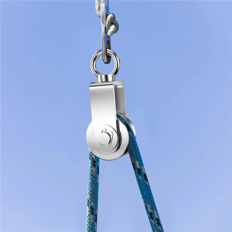 AB41-Cable polia roda de aço inoxidável giratória polia bloco rotação silêncio roda tração para sistema levantamento ginásio 2 pçs