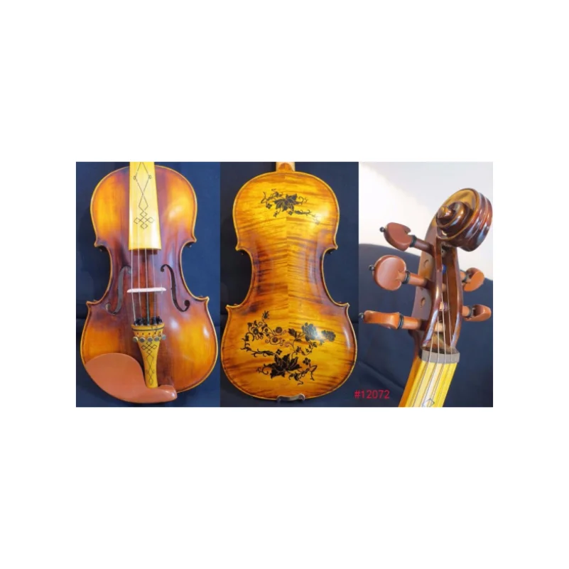 SONG-Brand Master Violin, 5 Strings, 4/4, Resilient Sound, Drawing in Back