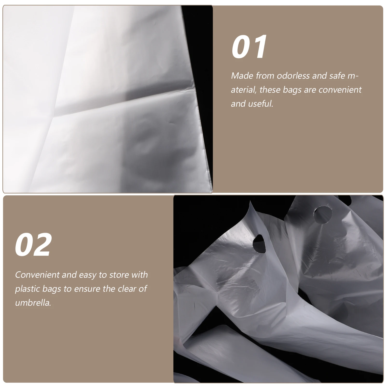 

100 pcs Rain Umbrella Bags 13X72Cm Long Handle Disposable Plastic Film For Umbrella Protection Storage Waterproof Dustproof