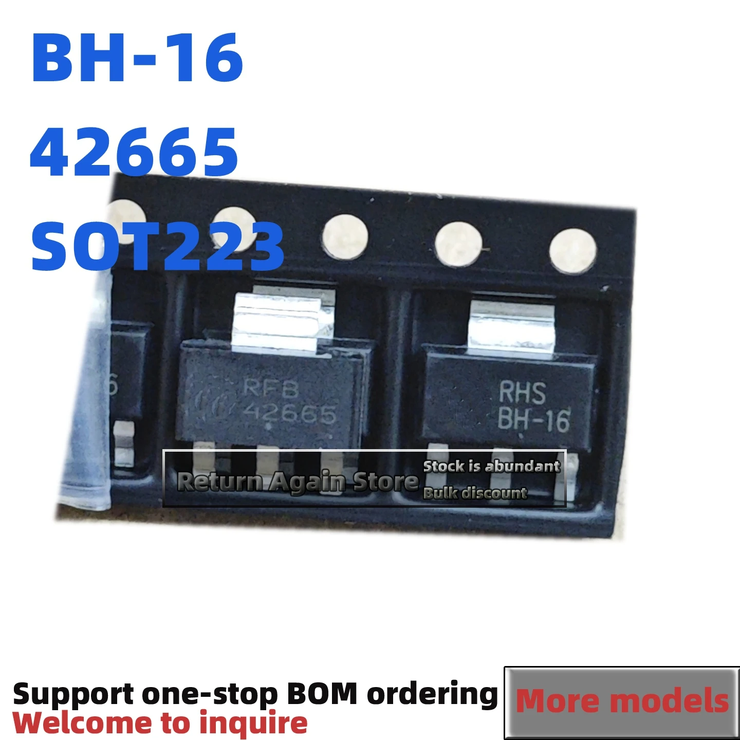 5pcs/per pack  42665 silkscreen BH-16 SOT223 NCV4266ST50T3G NEW ORIGINAL BCP56-16T1G