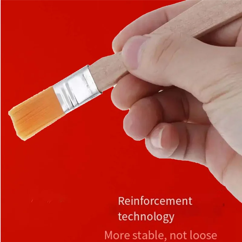 AED5-Nylon Paint Brushes Set For Machine Care Oil Brush Keyboard Dust Cleaning Brush Wooden Brush Tools