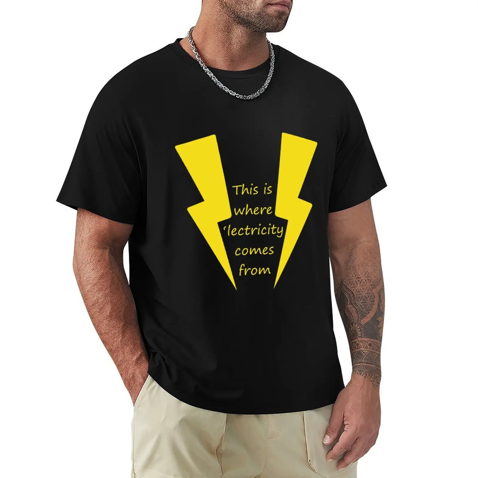 

Steve Stifler Where the 'lectricity comes from T-Shirt Modern Style Print T-Shirt