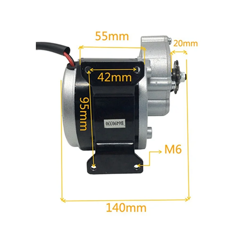 350W 24V 36V Gear Motor  Low Speed Brush DC Motor Gear Brushed Motor My1016Z3 for Wheel Chair