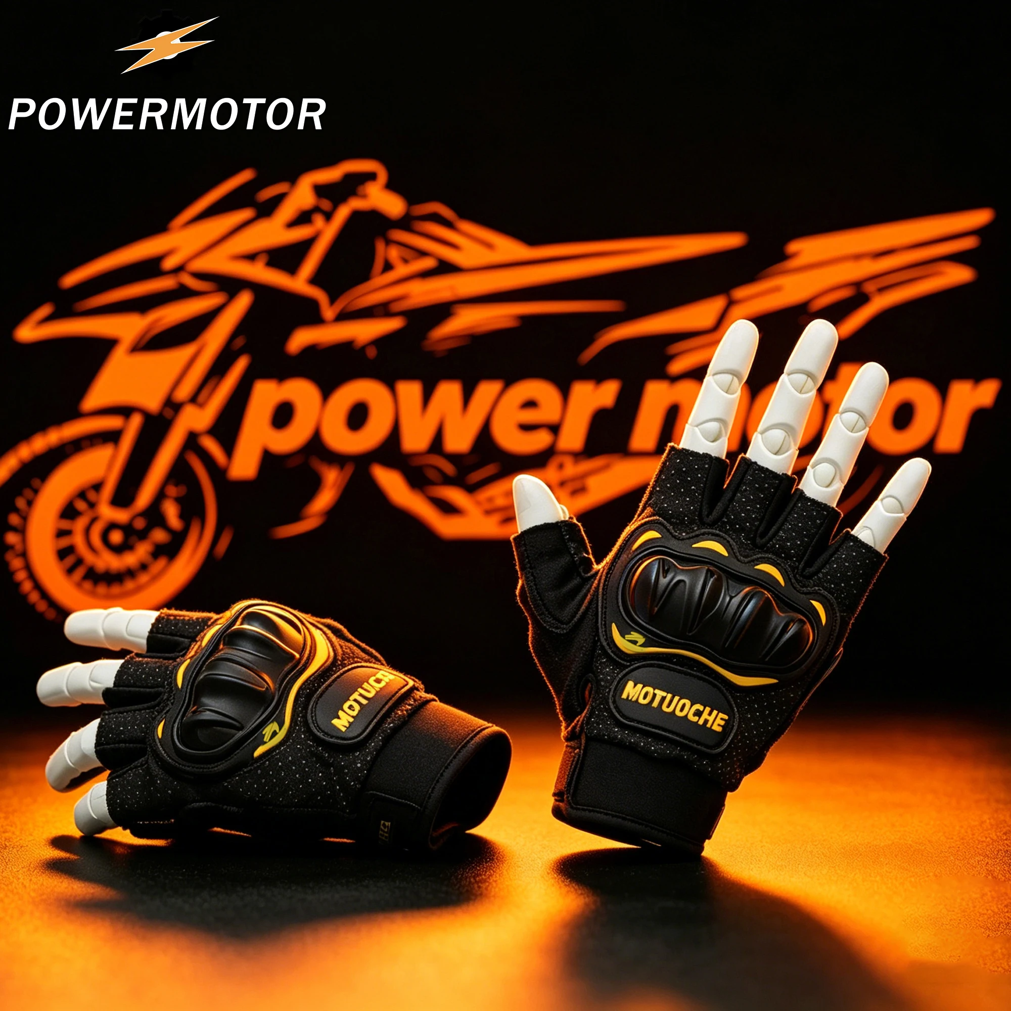 

Motorcycle Racing Gloves Men Half Finger Anti-fall Enduro DirtBike Supermoto Non-slip Wear-resistant Touch Screen Cycling Gloves