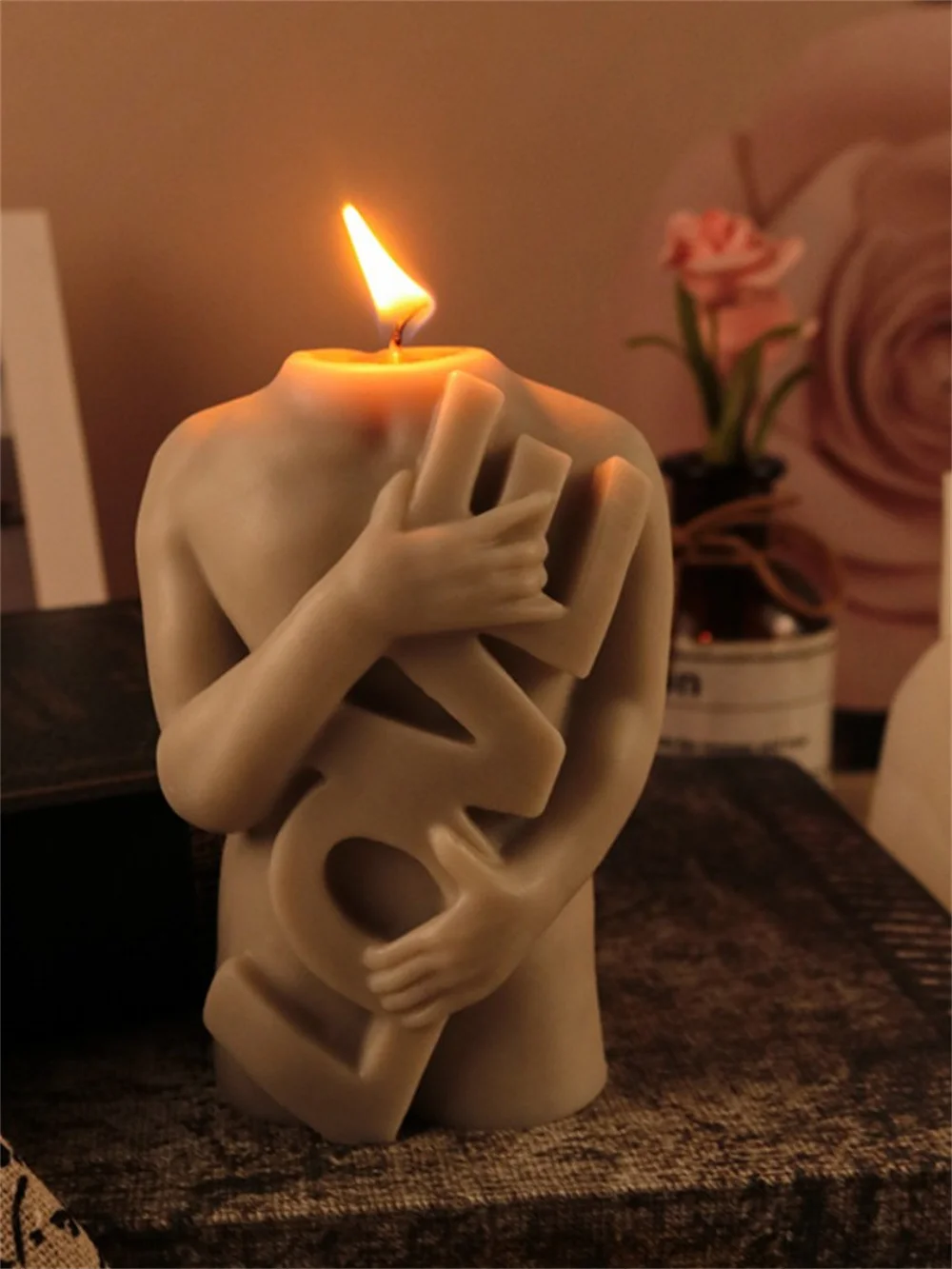 LOVE Men\'s Body Silicone Candle Mold Valentine\'s Day Gift Candle Making Silicone Mold Resin Casting Mold