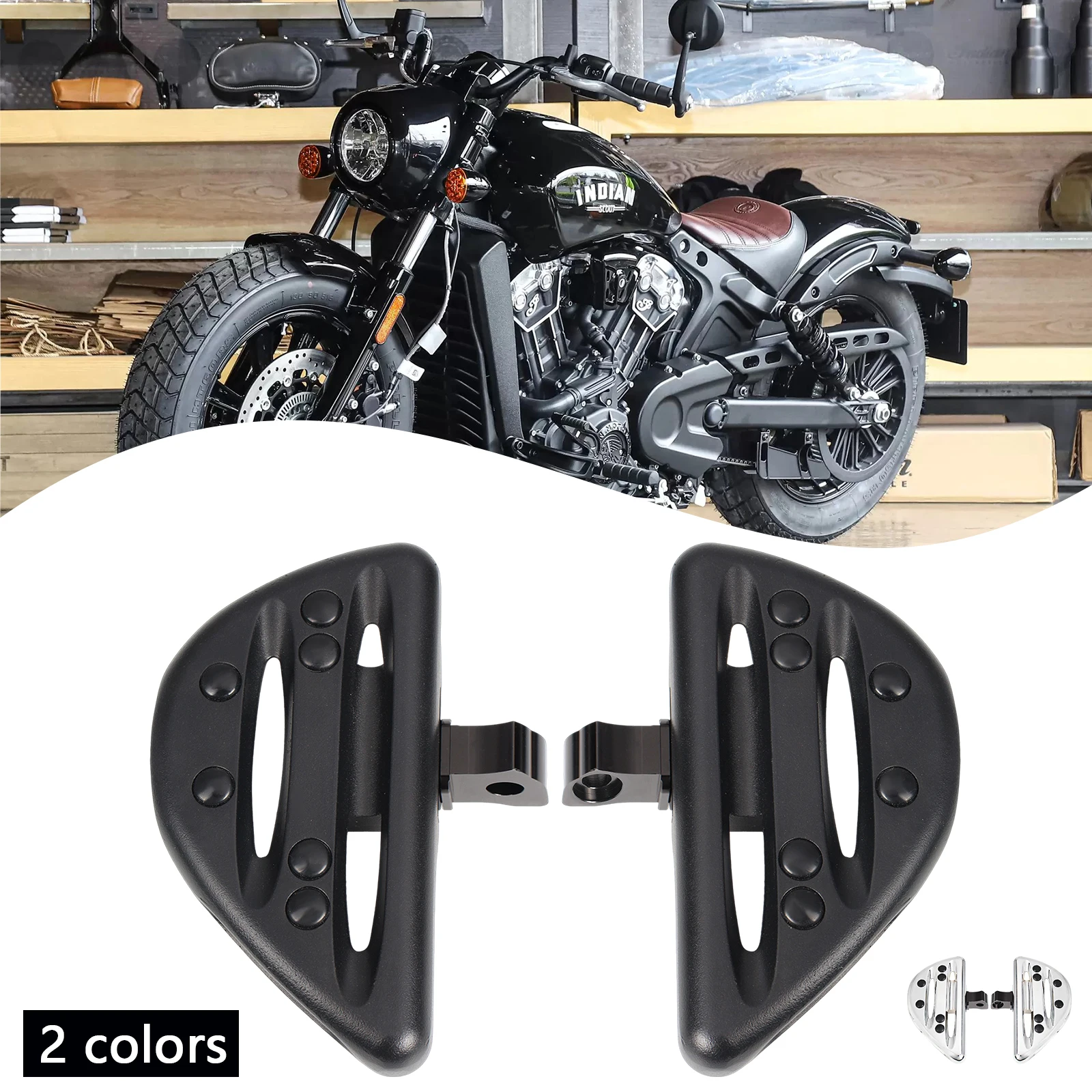 

Front Rider Pedals Floorboards For Indian Scout Bobber Scout Sixty Sport/Super Scout Motorcycle Driver Floorboard Aluminum