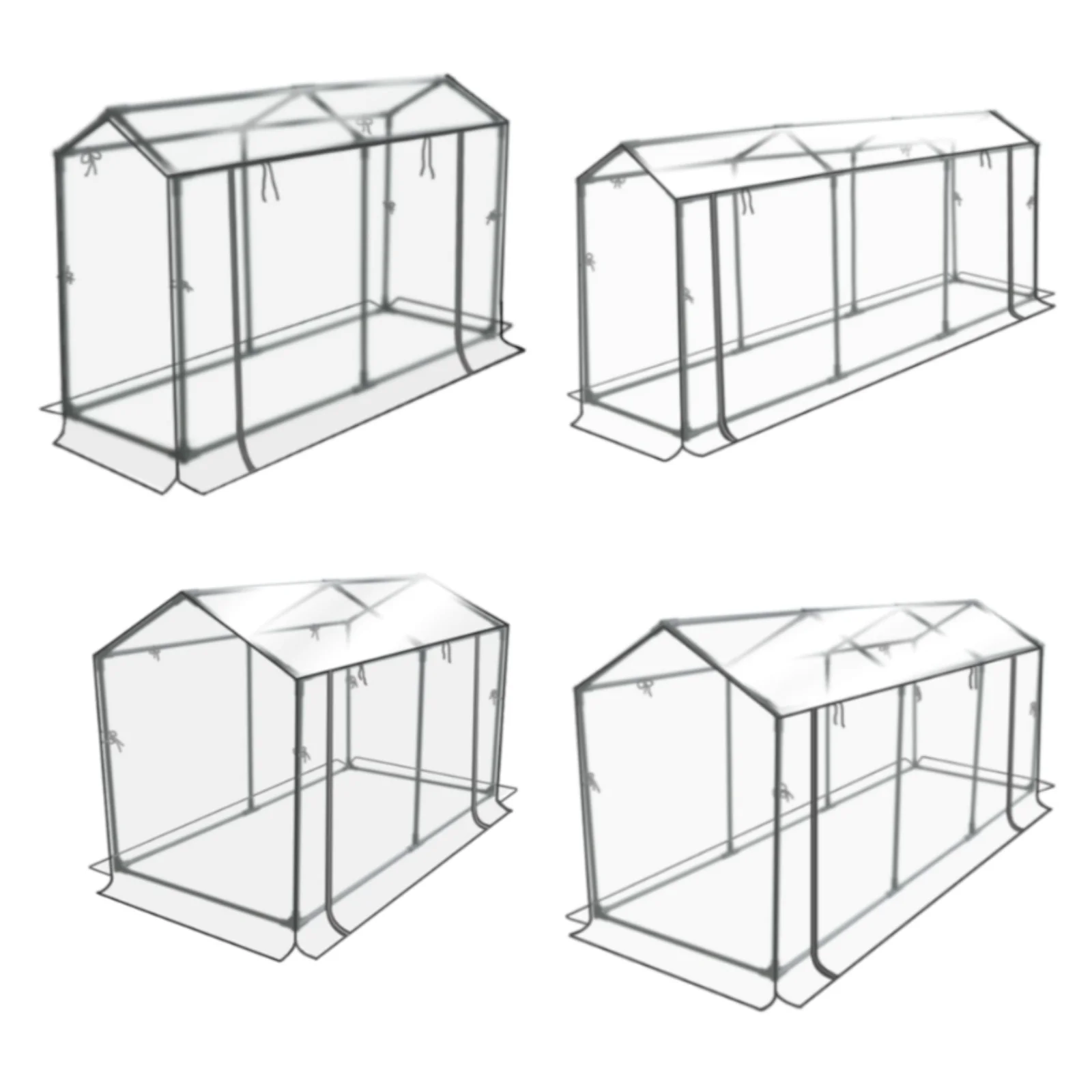 Mini Greenhouse Garden Nursery Plant Cover Portable Green House Kit Clear Tent for Plants Outside Backyard Vegetables Flowers