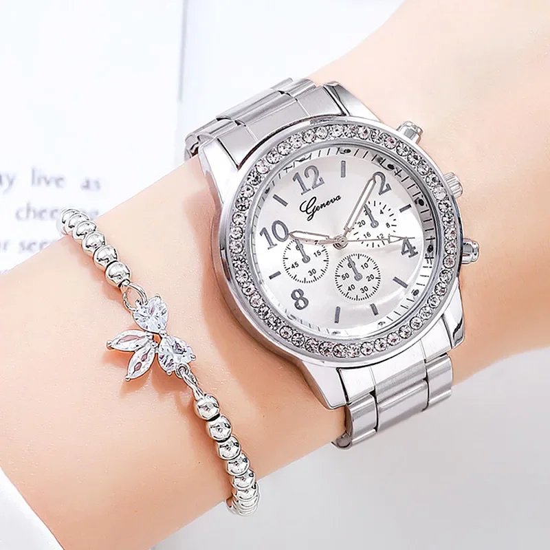 Women Brand Watches 2024 Luxury Rose Gold Simplicity Digital Design Ladies Quartz Watch Business Women Watch Steel Strap Female