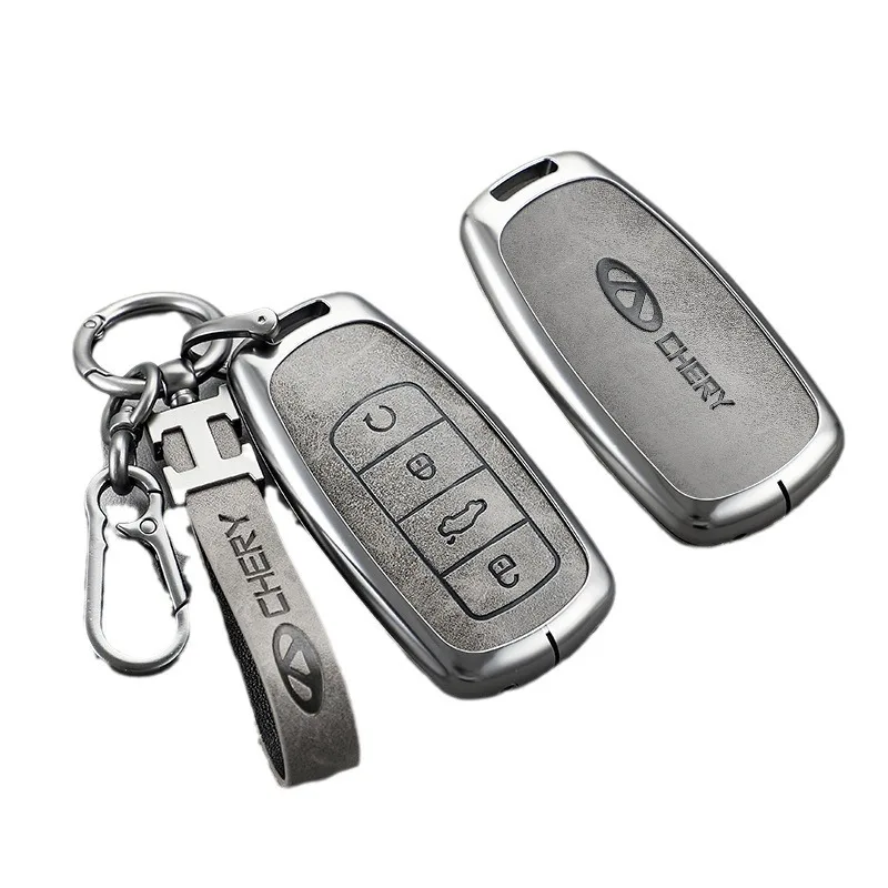 Premium Zinc Alloy Key Cover Case for Chery Tiggo 8 Pro/Omoda/Arrizo 8/Tiggo 7 Plus Kunpeng Edition - Protective Key Fob Shell