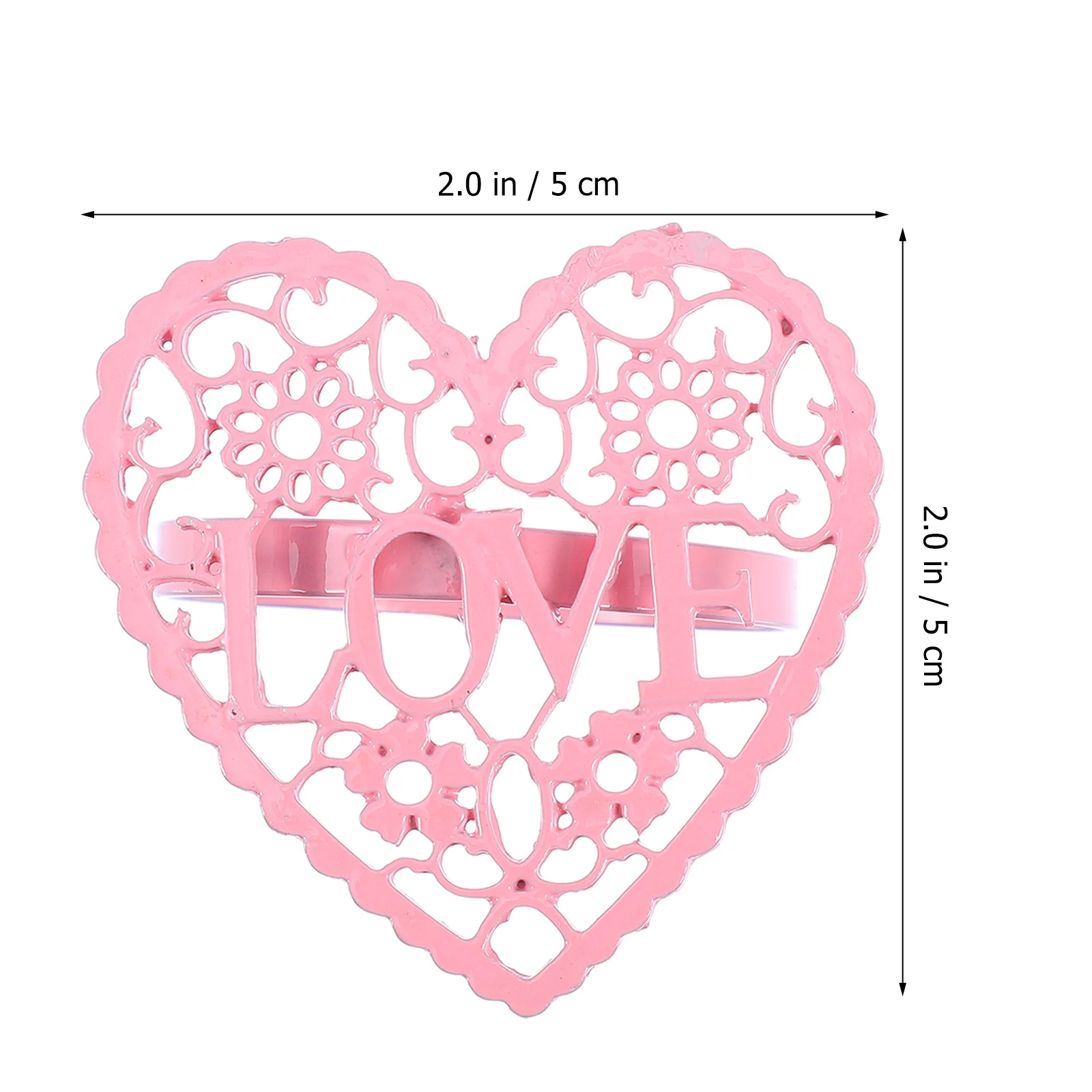 

Delicate Premium Alloy Napkin Elegant Heart Shape Napkin Clasps Decorative Holders for Banquets and Daily Meals