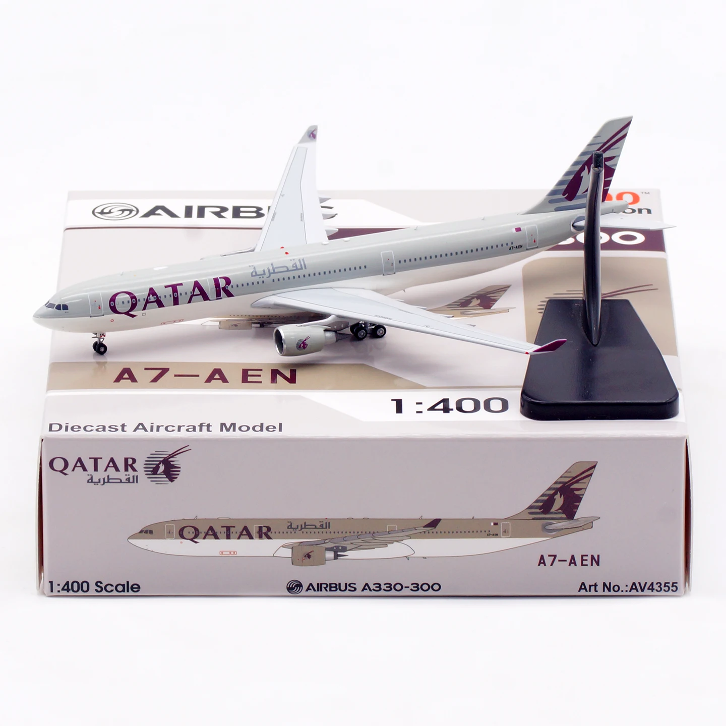 

AV4355 Alloy Collectible Plane Gift Aviation 1:400 QATAR Airways Airbus A330-300 Diecast Aircraft Jet Model A7-AEN