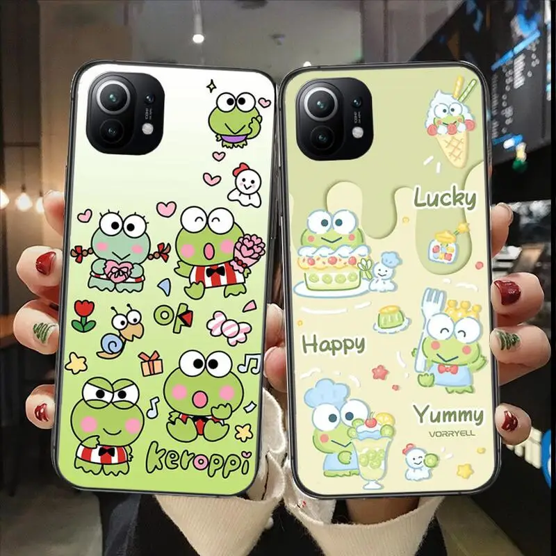 Cute Sanrio Keroppi Cartoon Phone Case For Xiaomi 13 12 11T 9 11 10C 9T 8 9SE 11i Lite Ultra Note10 Poco F3 M4 M3 Pro TPU Cover