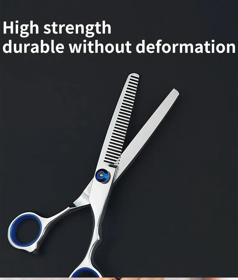 Professionelle Friseurschere aus Edelstahl zum Schneiden und Ausdünnen für den Heim- und Salongebrauch – Detail 6