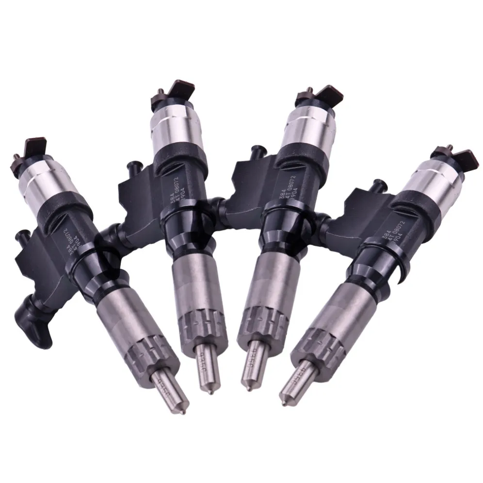 4PCS Fuel Injectors 095000-6384 For Isuzu 7.8L 6HK1 Common Rail Injector 6384