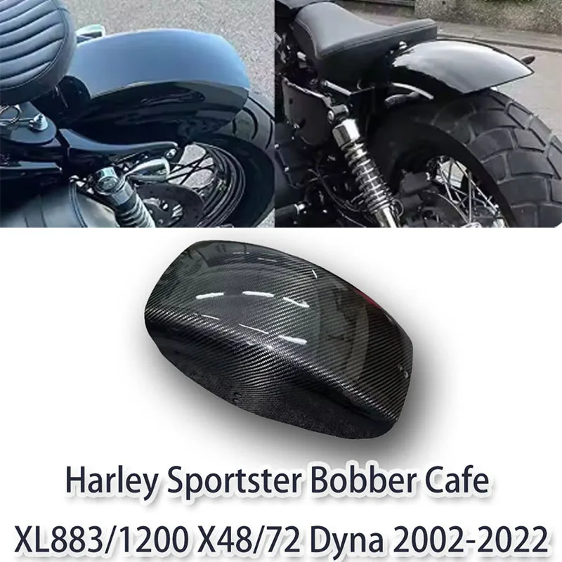 

Suitable for Harley Sportster Bobber Cafe XL883/1200 X48/72 Dyna 100% 3K Carbon Fiber Motorcycle Fairing Rear Fender Mudguard