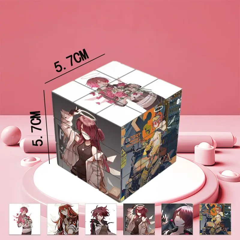 فرسان Exusiai أنيمي المكعب السحري الكرتون متعة الإجهاد الإغاثة لغز المهنية السلس سرعة لعبة اللعب الهدايا