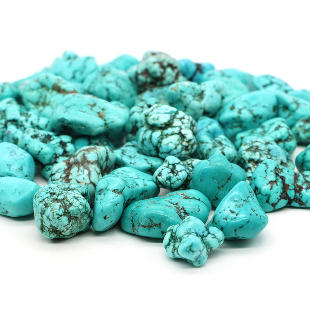 Natural Tumbled Stones Bulk Turquoise Mineral Healing Meditation Crystals Energy Gemstones Specimen Home Aquarium Decor Wholesal