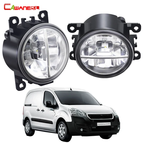 2X30W coche pasajero + conductor LED conjunto de luz antiniebla 6000LM lámpara de circulación diurna antiniebla DRL para Peugeot Partner Tepee 2012-2022