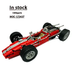 MOC-173437 Classic Formula 1:7 Racing Sports Car BT24 Building Block Model 1494 Parts Boy Kids Birthday Building Blocks Toy Gift