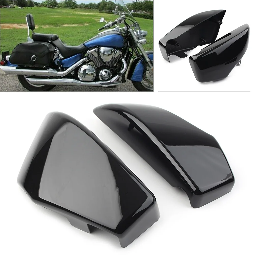 

Gloss Black ABS Motorbike Side Battery Covers Panel Set For Honda VTX1800 R/S/N/F/T 2002 2003 2004 2005 2006 2007 2008