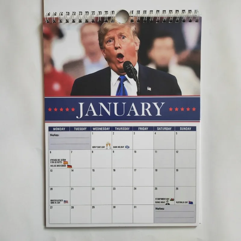 Trump Figurine American Doll  Ornaments Creative Wall Calendar 2025 Funny Trump Wall CalendarCrafts Gifts Home Decorations