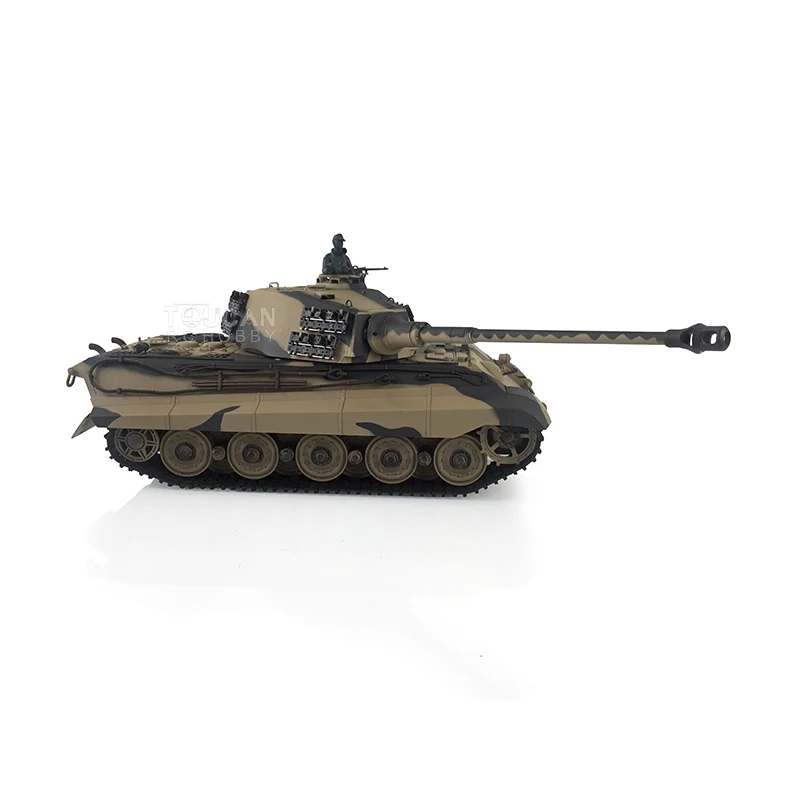 Henglong 1/16 7.0 King Tiger RTR RC Tank 3888A FPV 360 Turret Rotation Barrel Recoil Smoke Effect BBs Airsoft TH19738-SMT7