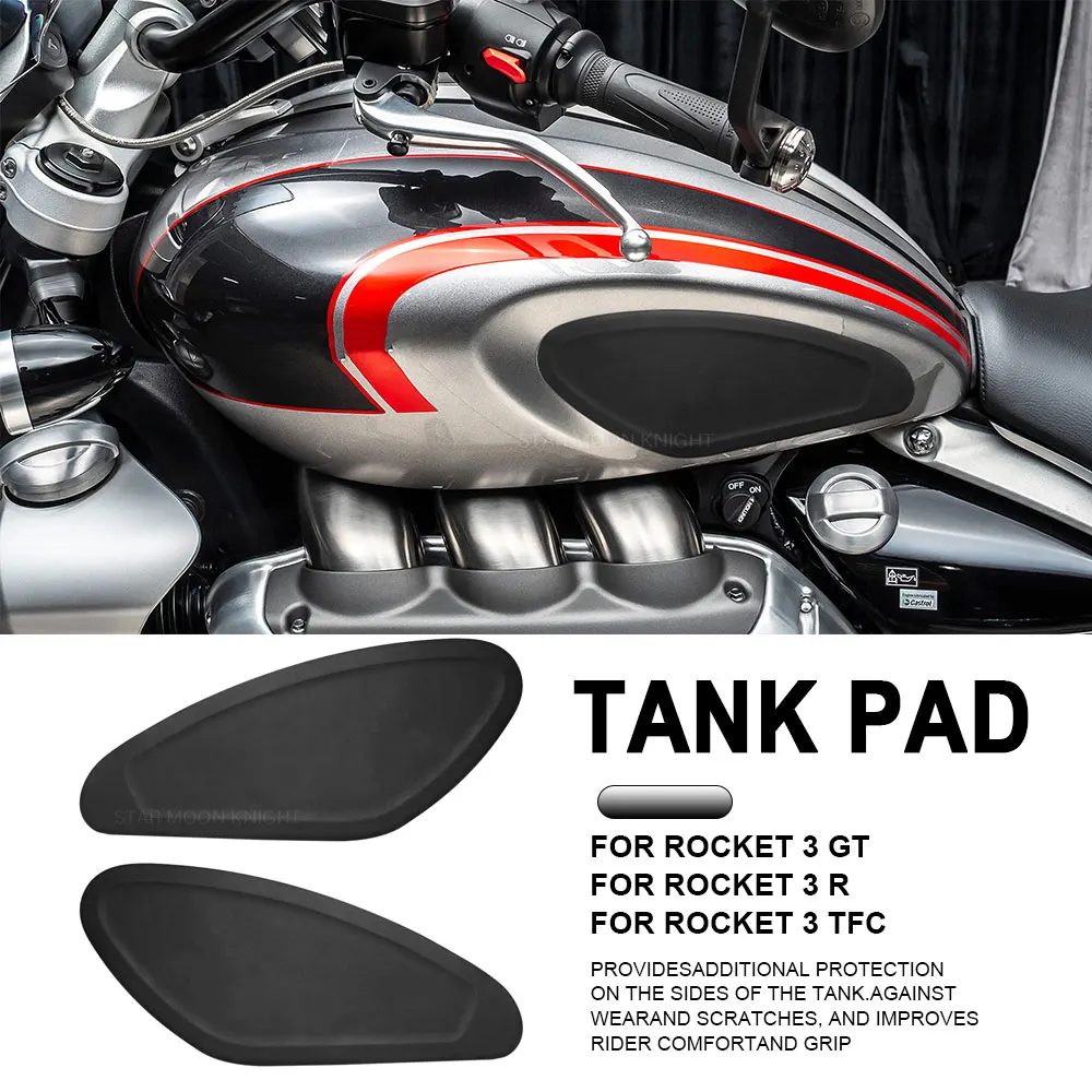 Motorcycle For Rocket 3 GT R TFC Rocket3 Accessories Side Fuel Tank pad Tank Pads Protector Stickers Knee Grip Traction Pad