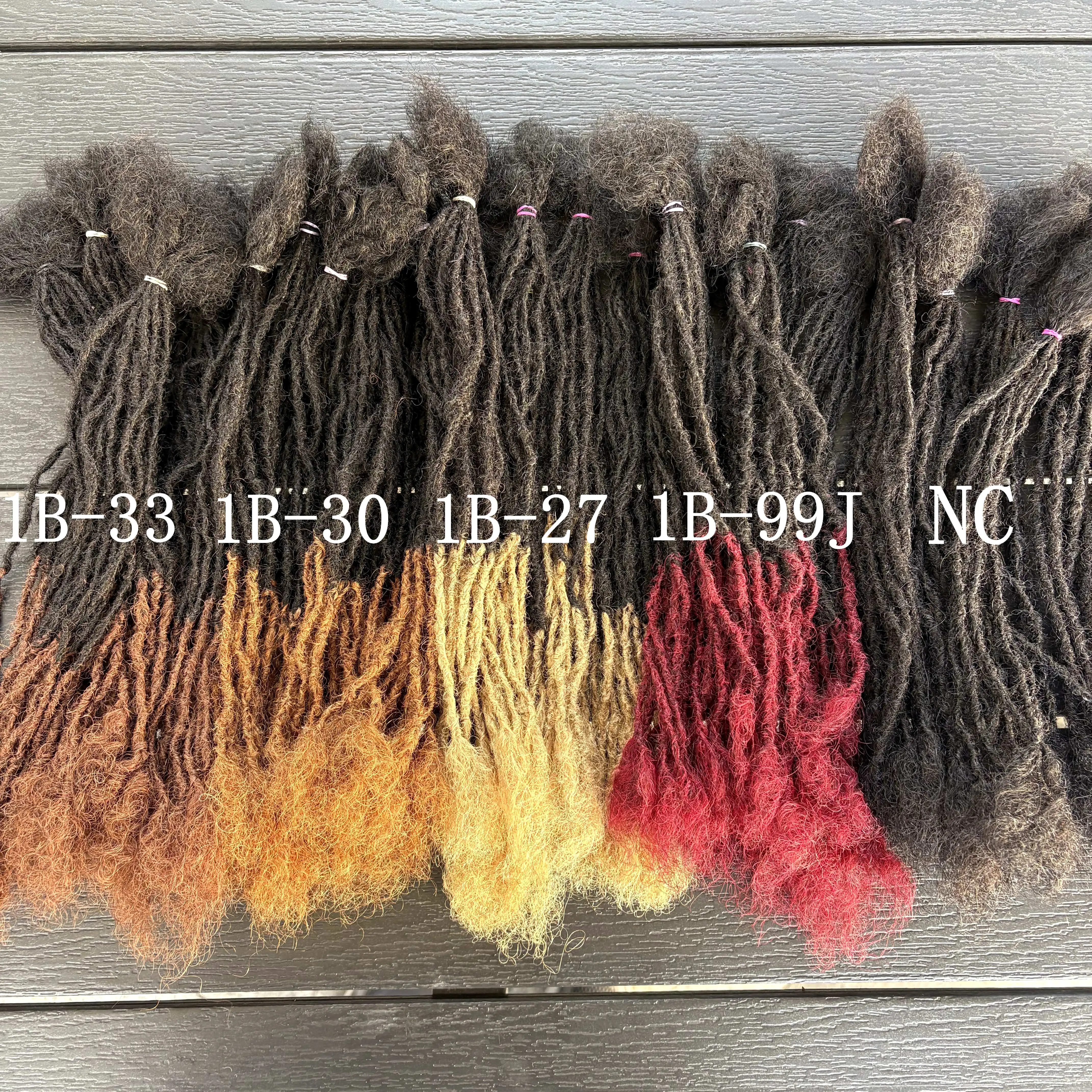0.2cm Colored Handmade Inter Loc Extension Human Hair 10in Permanent Micro Sisterlocks Extensions Natural Looking Soft Dreadlock