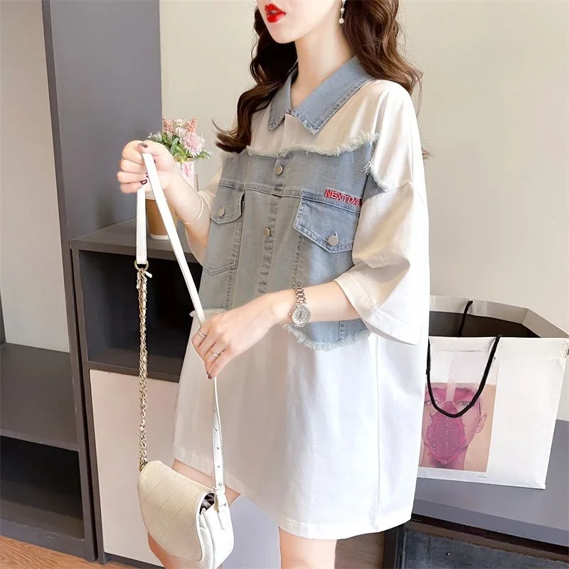 Women's Polo Shirts Graphic Female Tee Button Short Sleeve T-shirt Cheap Clothes Original Pulovers Aesthetic Polyester T-shirts