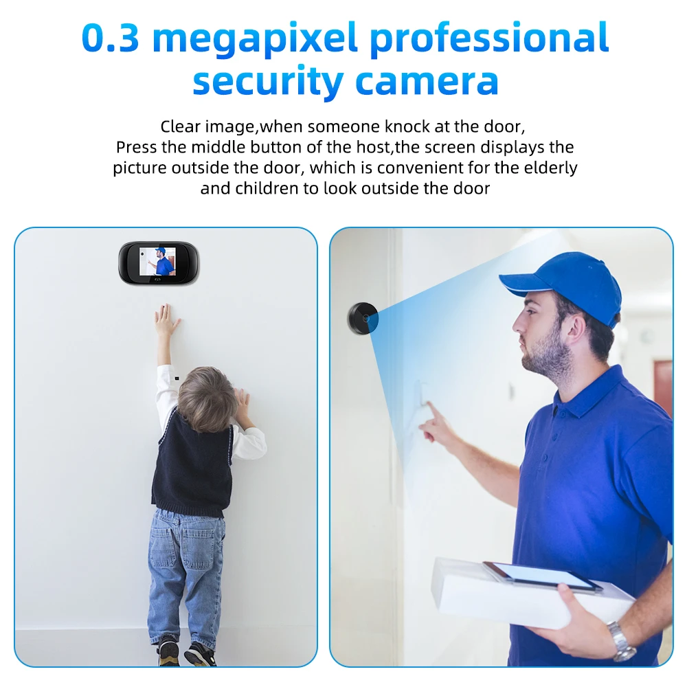 Camluxy 2,8 Zoll LCD-Display digitale Guckloch Türklingel 90 ° Weitwinkel Viewer Cat Eye Tür Kamera Outdoor-Monitor Home Security