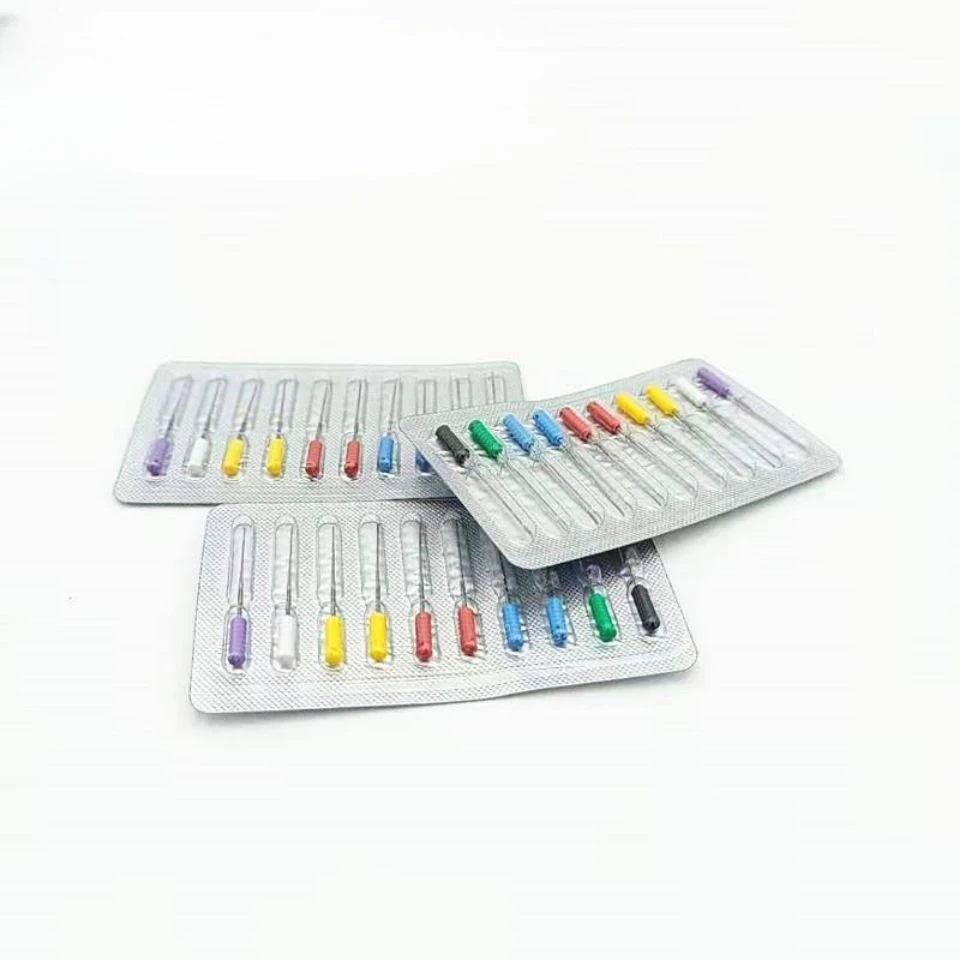 10 قطعة/الحزمة مواد طب الأسنان سحب إبرة الحبل الشوكي مع مقبض العناية بالفم أدوات مختبر قناة الجذر عيادة طبيب الأسنان