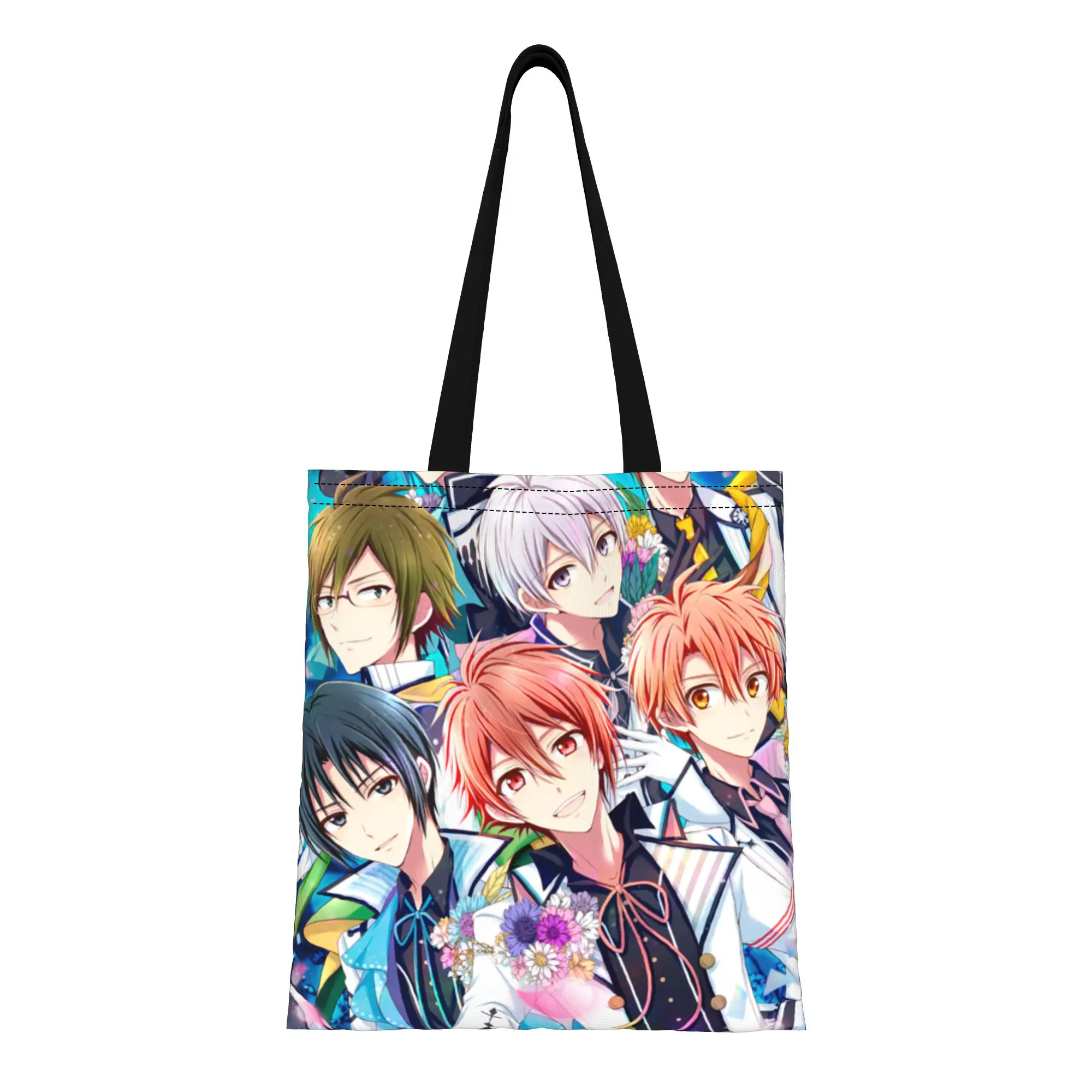 

Back to school season Cartoon (1) IDOLiSH7 Canvas Tote Bag Perfect for Shopping Women's Top-Handle Bags
