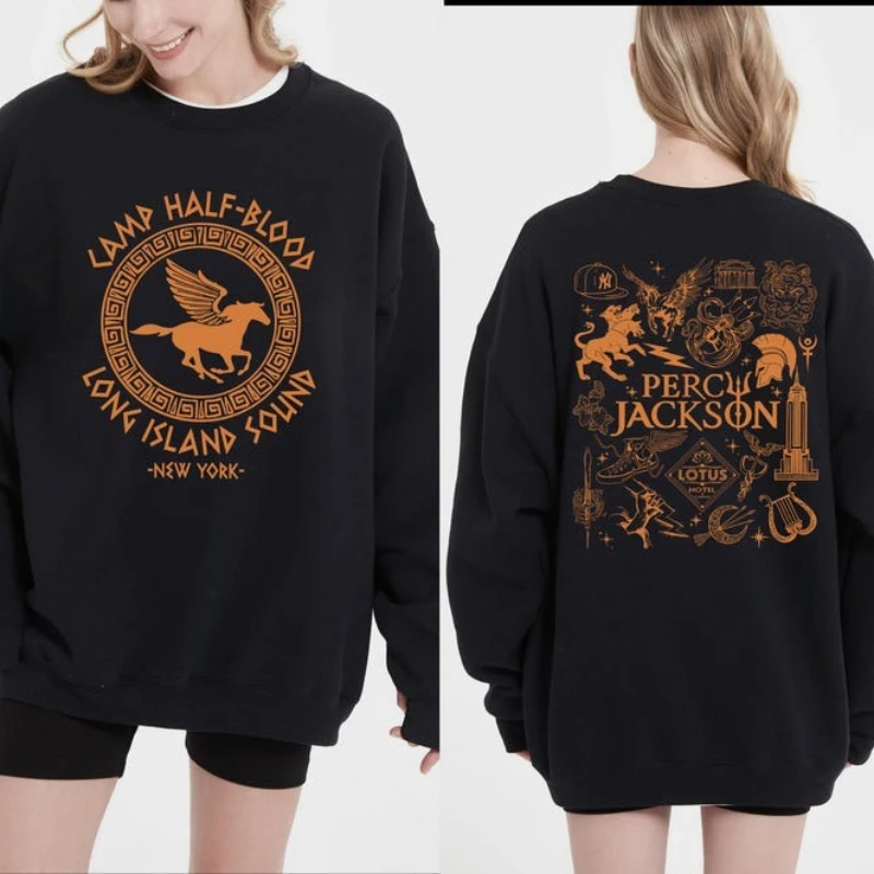 Sudadera Unisex Camp Halfblood Camp Half Blood Sudadera con capucha Camp Half Blood Chronicles Ramas Suéter Percy Jackson Sudadera