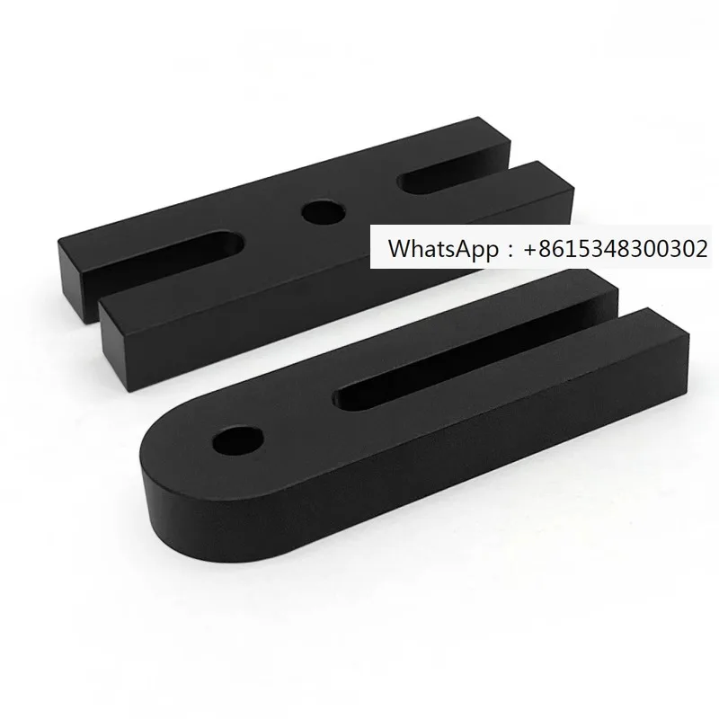 Optical connector base bracket base manual movement adjustment aluminum alloy anodized mounting base black