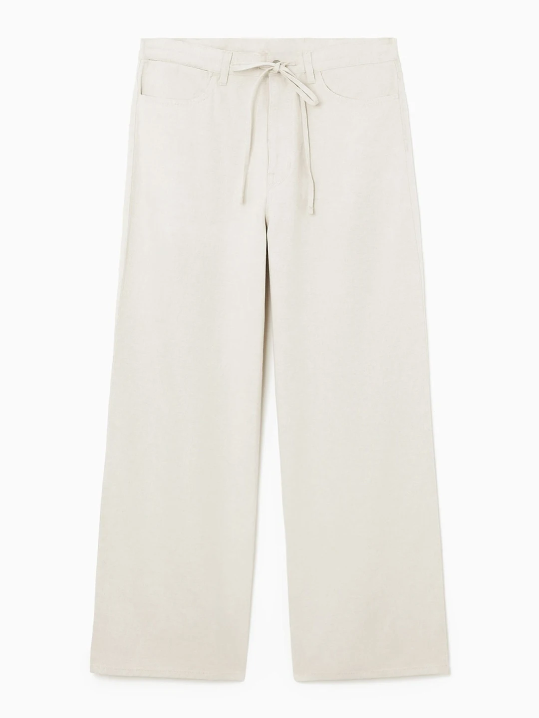 Frauen Casual Baumwolle Leinen Mischung Dstring Breite Bein Jeans Herbst Neue Ankunft Vielseitige Pendeln Hosen Einfache Chic Sle